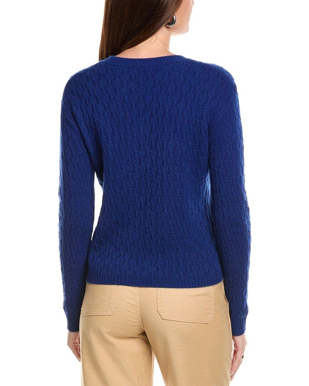 Kier + J Blue Kier + J Cable Wool & Cashmere-Blend Sweater