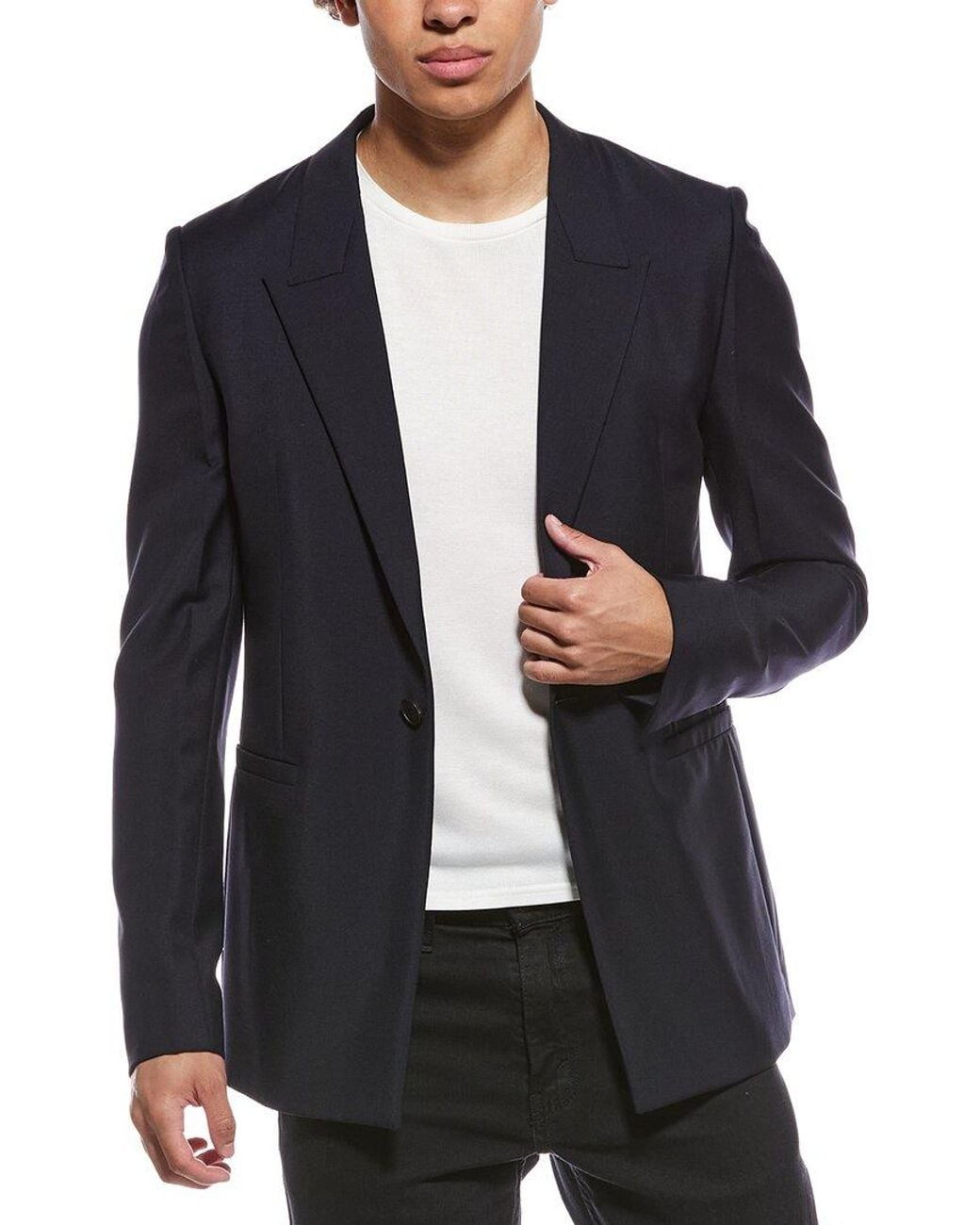 Givenchy Black Slim Fit Wool & Mohair-Blend Blazer for men