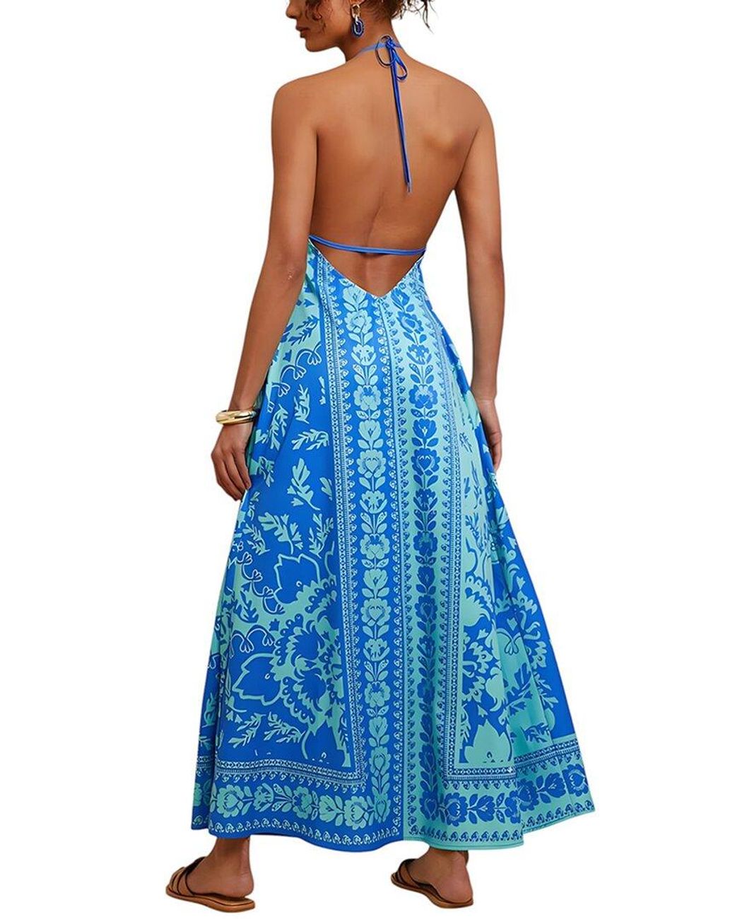 CAMILA BLANCO Blue Maxi Dress