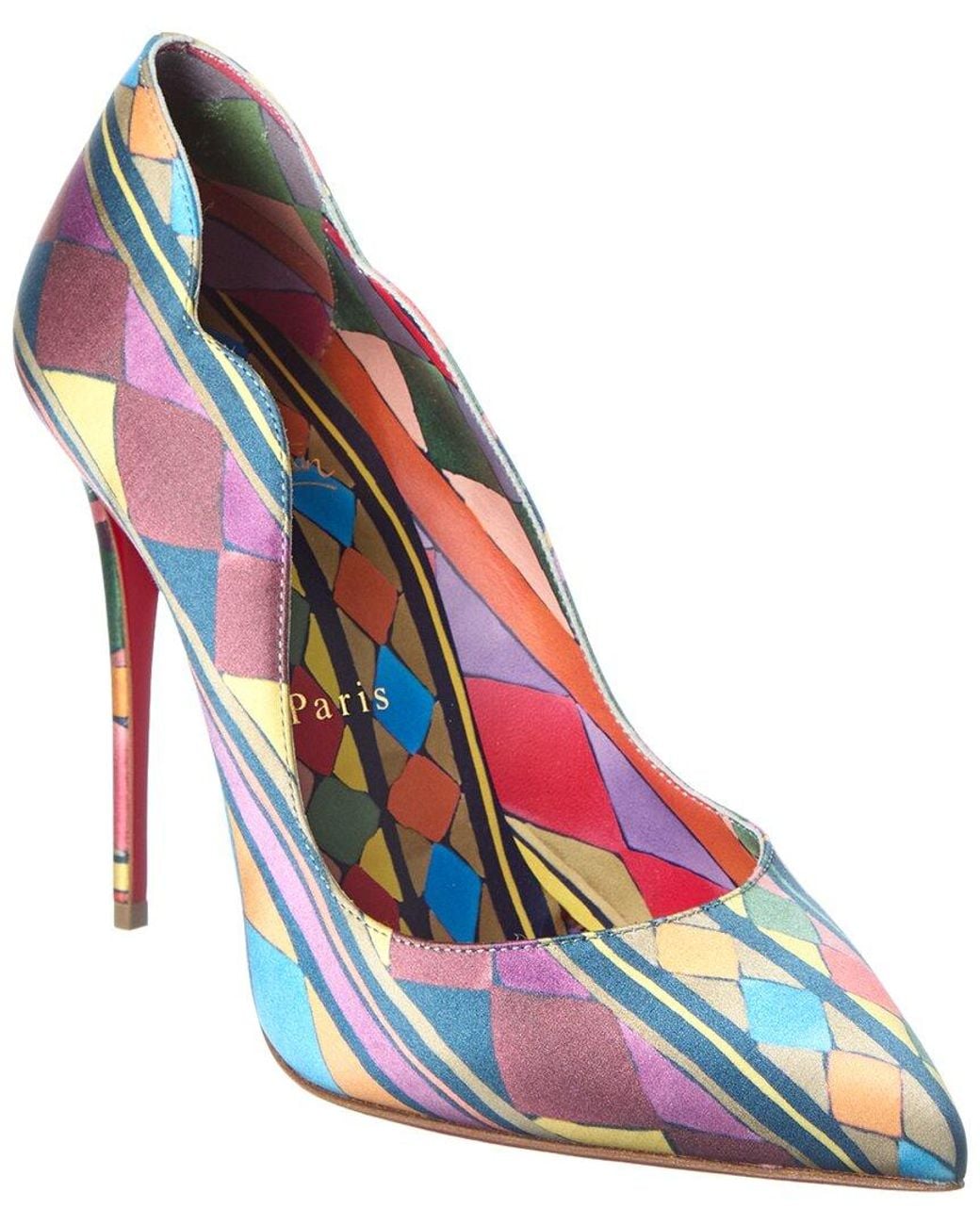 Christian Louboutin Pink Hot Chick 100 Satin Pump
