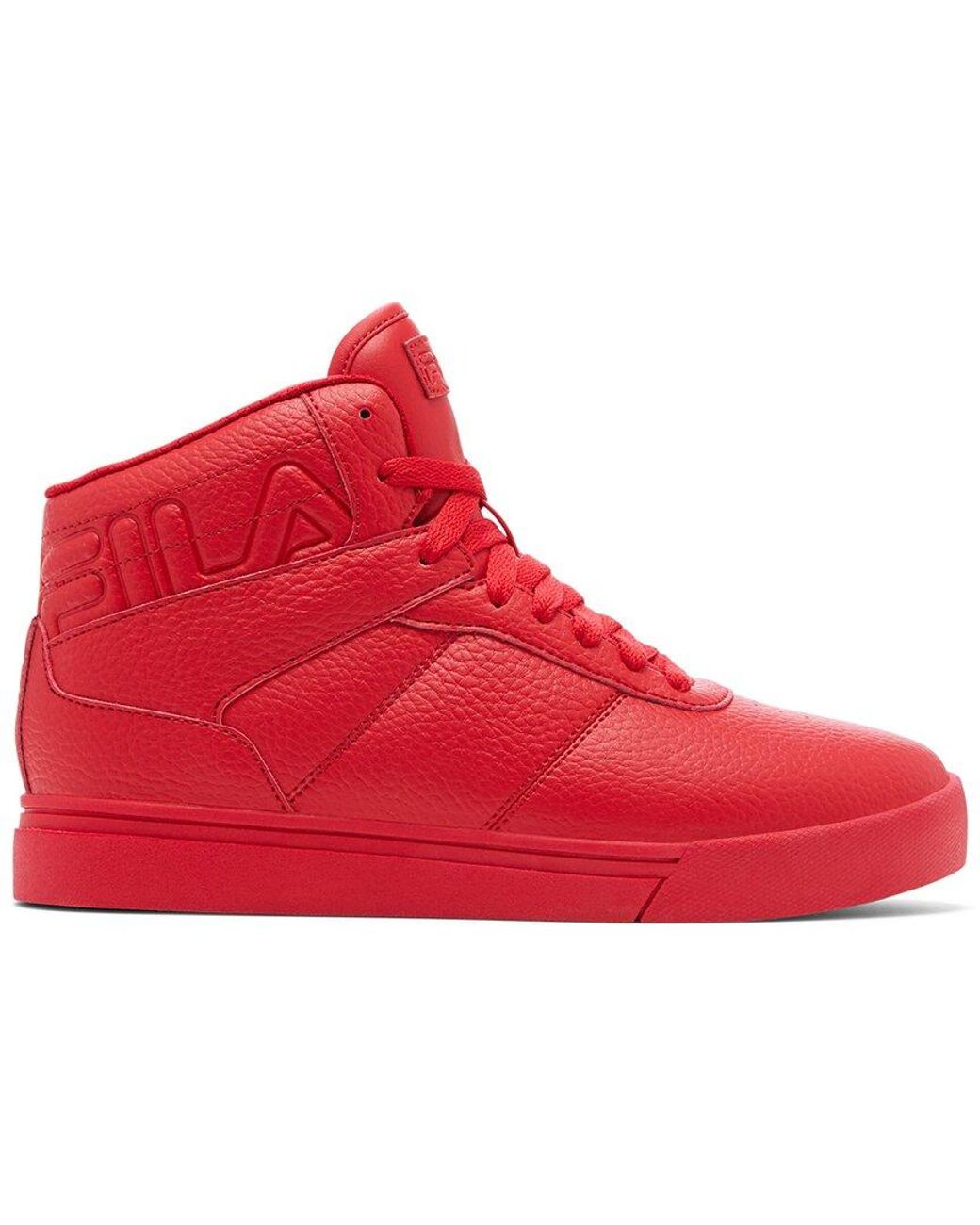 All red high on sale top filas