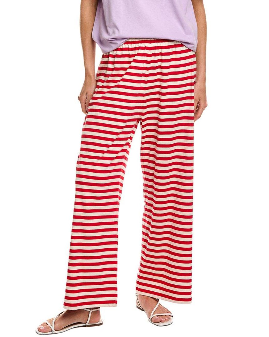Marimekko Red Caissa Tasaraita Pant