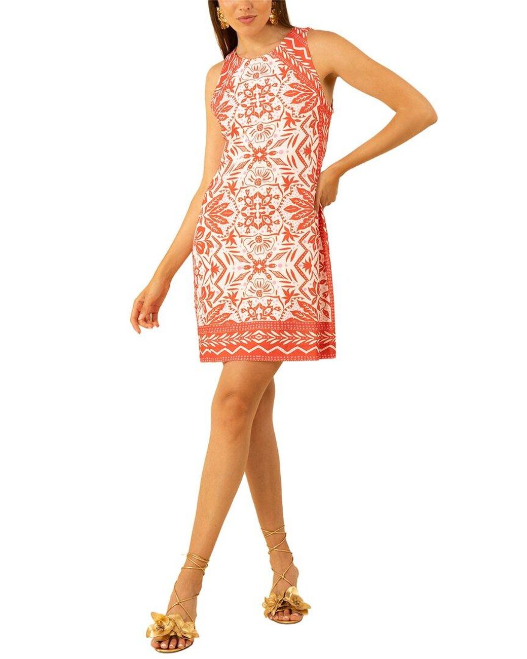Hale Bob Orange Mikaela Dress