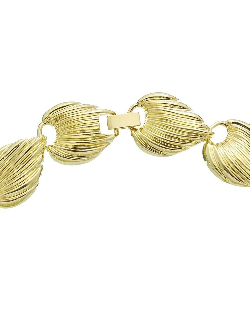 Adornia Metallic Plated Deco Link Necklace