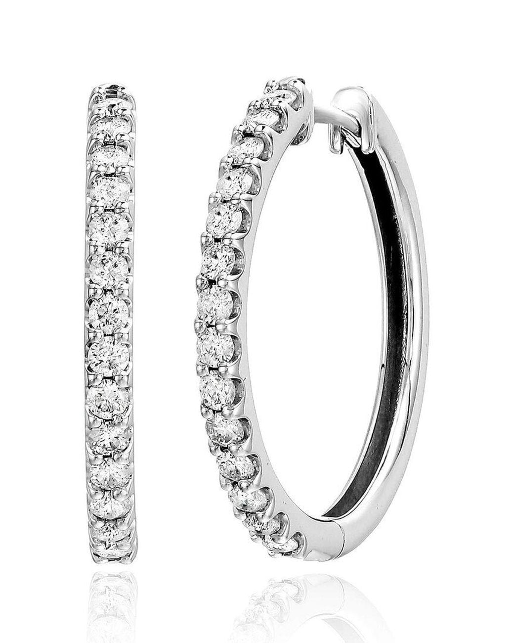 Amairah White 14K 1.00 Ct. Tw. Lab-Grown Diamond Hoops