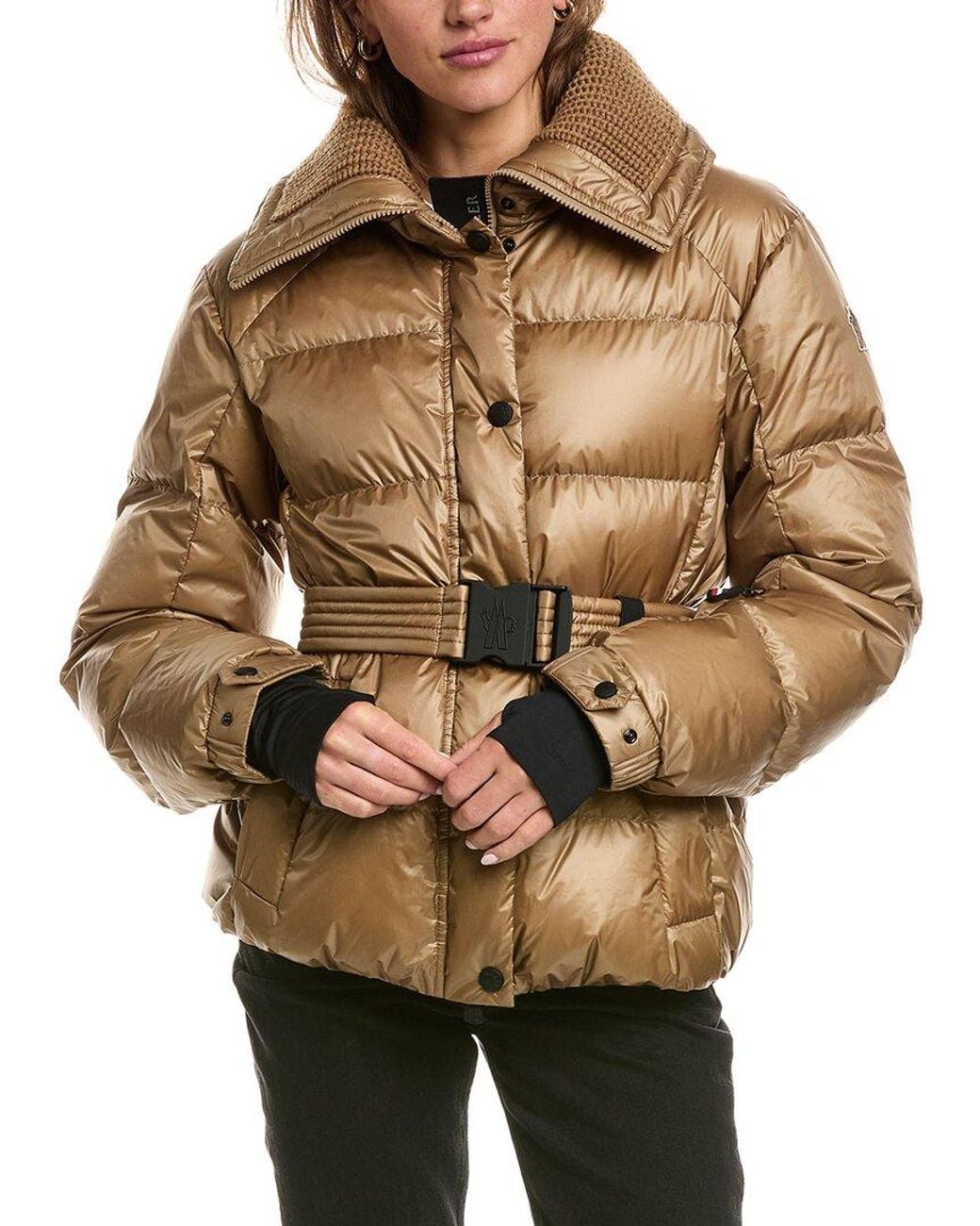 Moncler Natural Bataillouse Wool-Trim Jacket