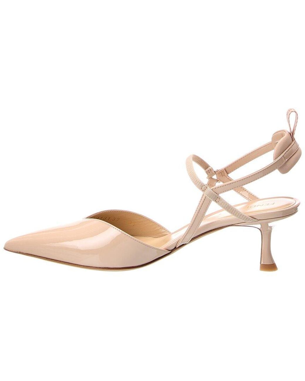 Fendi Pink Patent Slingback Pump