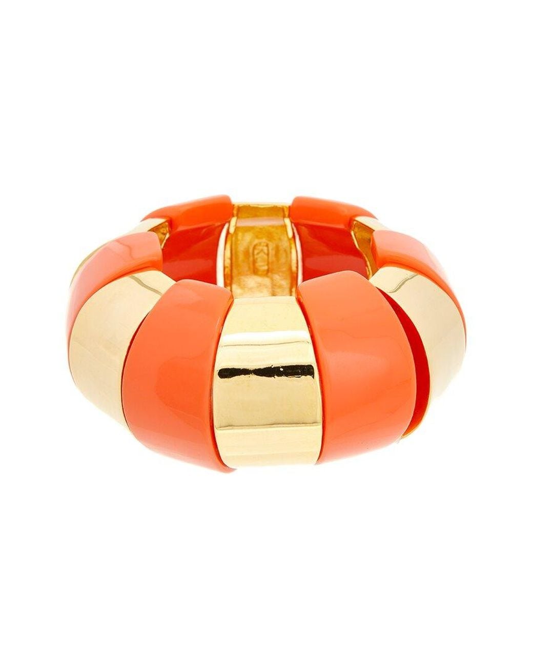 Kenneth Jay Lane Orange Stretch Bracelet
