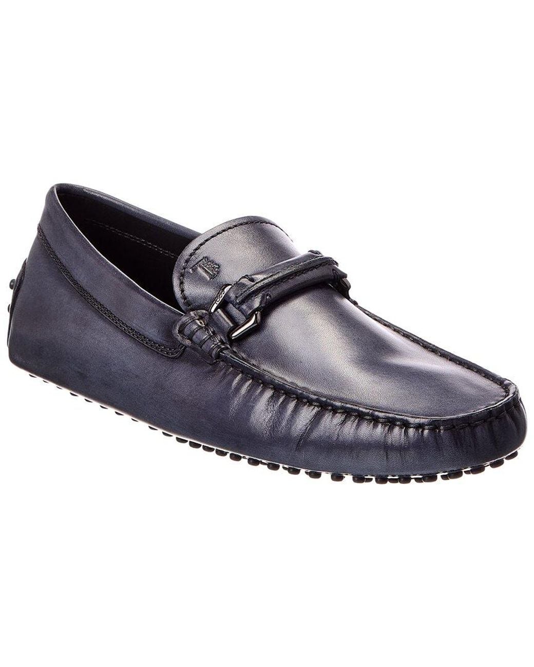 Tod's Blue Leather Driver for men