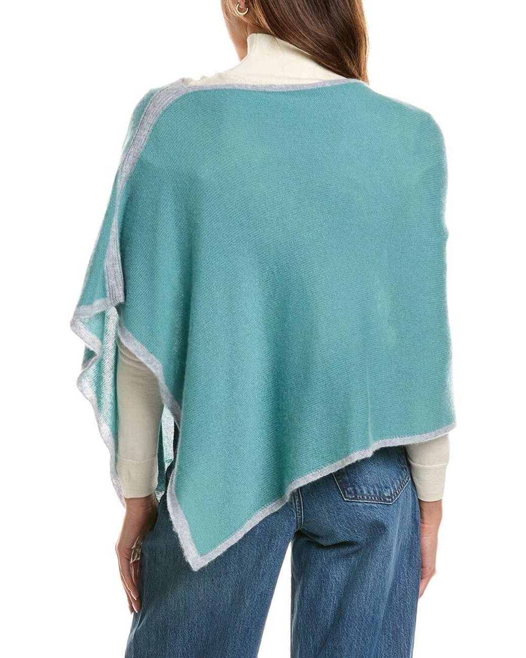 Portolano Blue Cowl Neck Cashmere Poncho