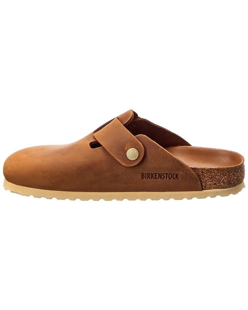 Birkenstock Brown Boston Big Buckle Narrow Leather Clog