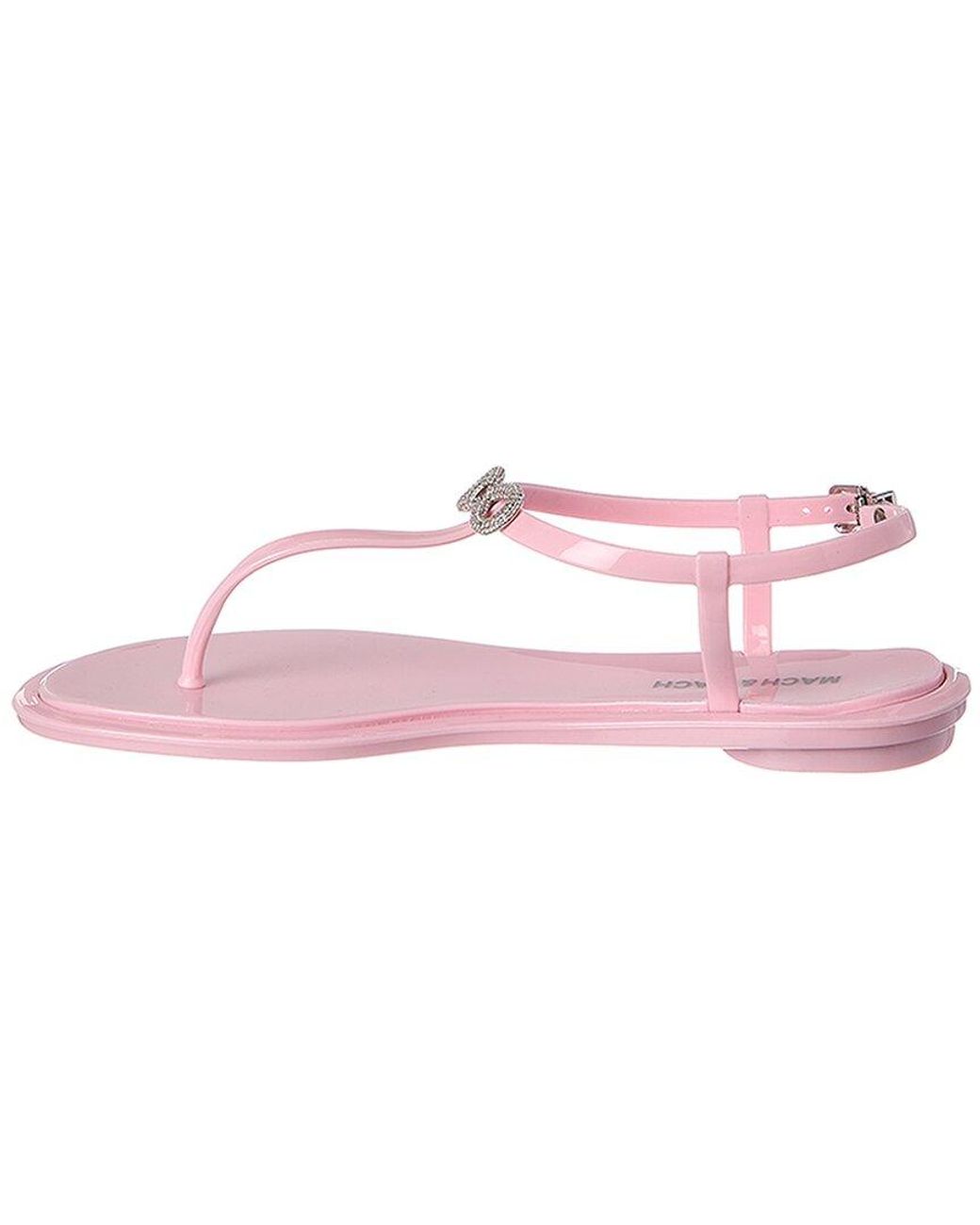 Mach & Mach Pink Double Bow Rubber Thong Sandal