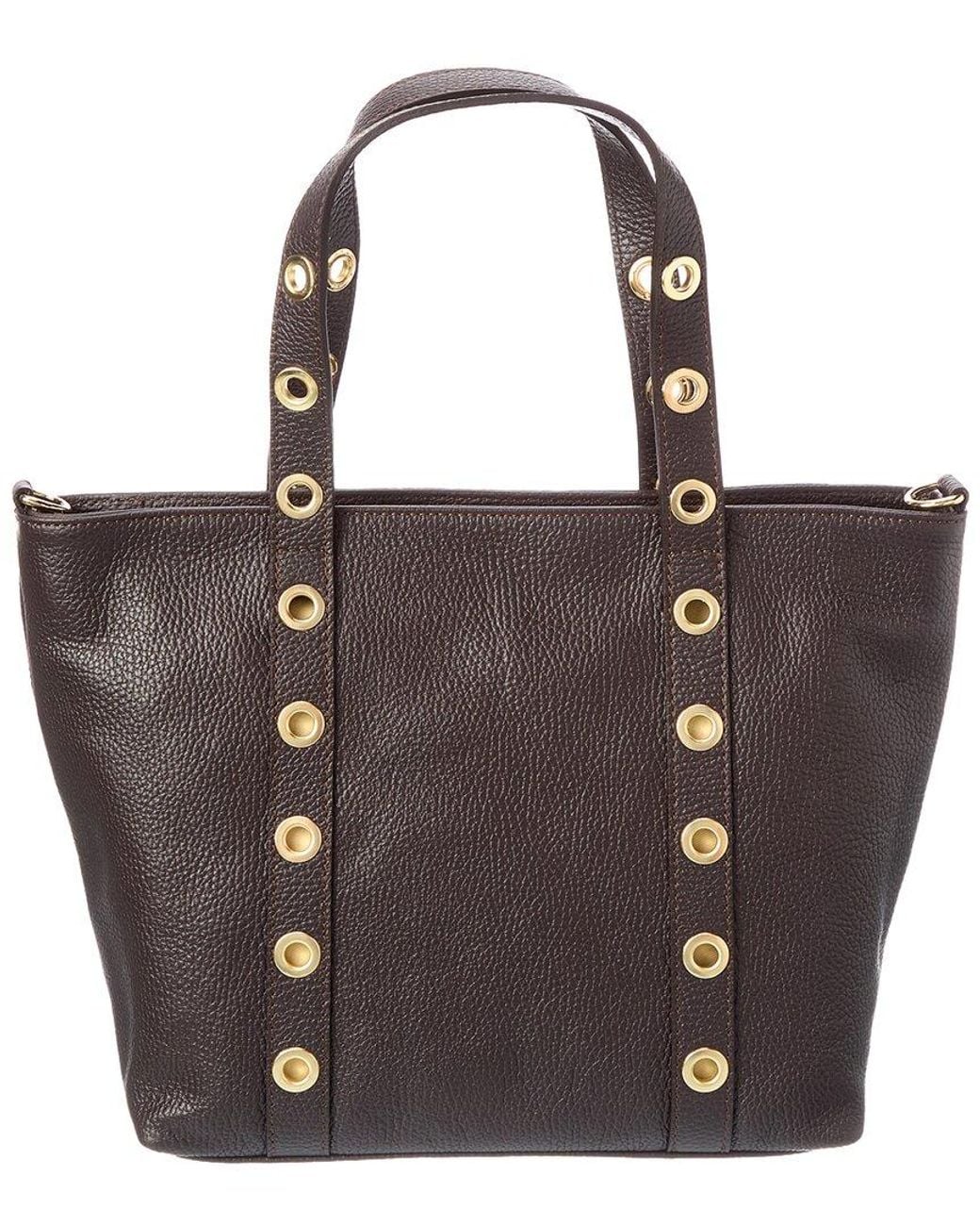 Isabella Rossetti Brown Stella27 Leather Studded Tote