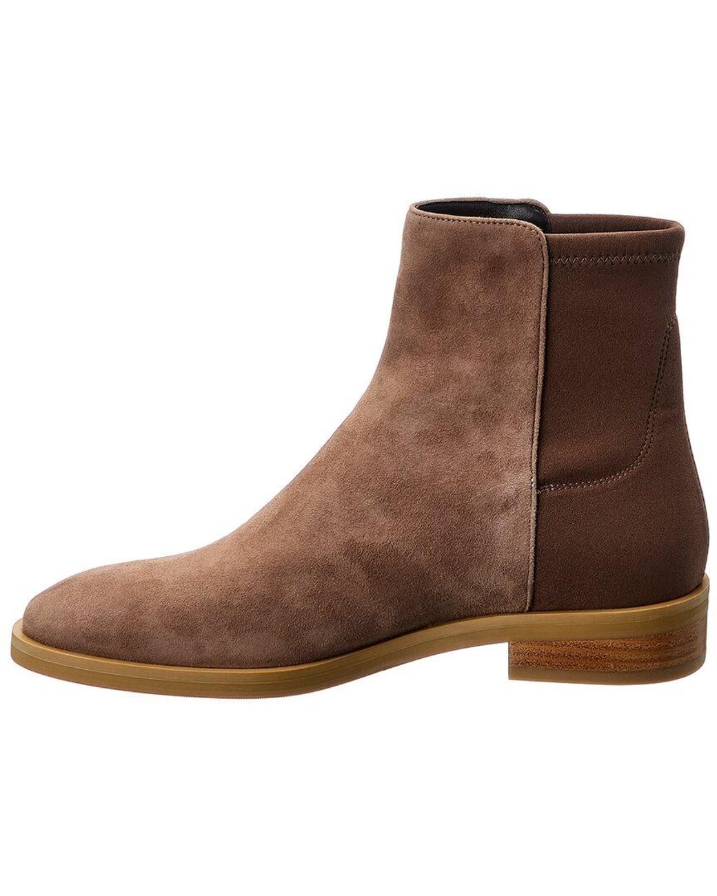 Stuart Weitzman Brown Kye City Suede Bootie