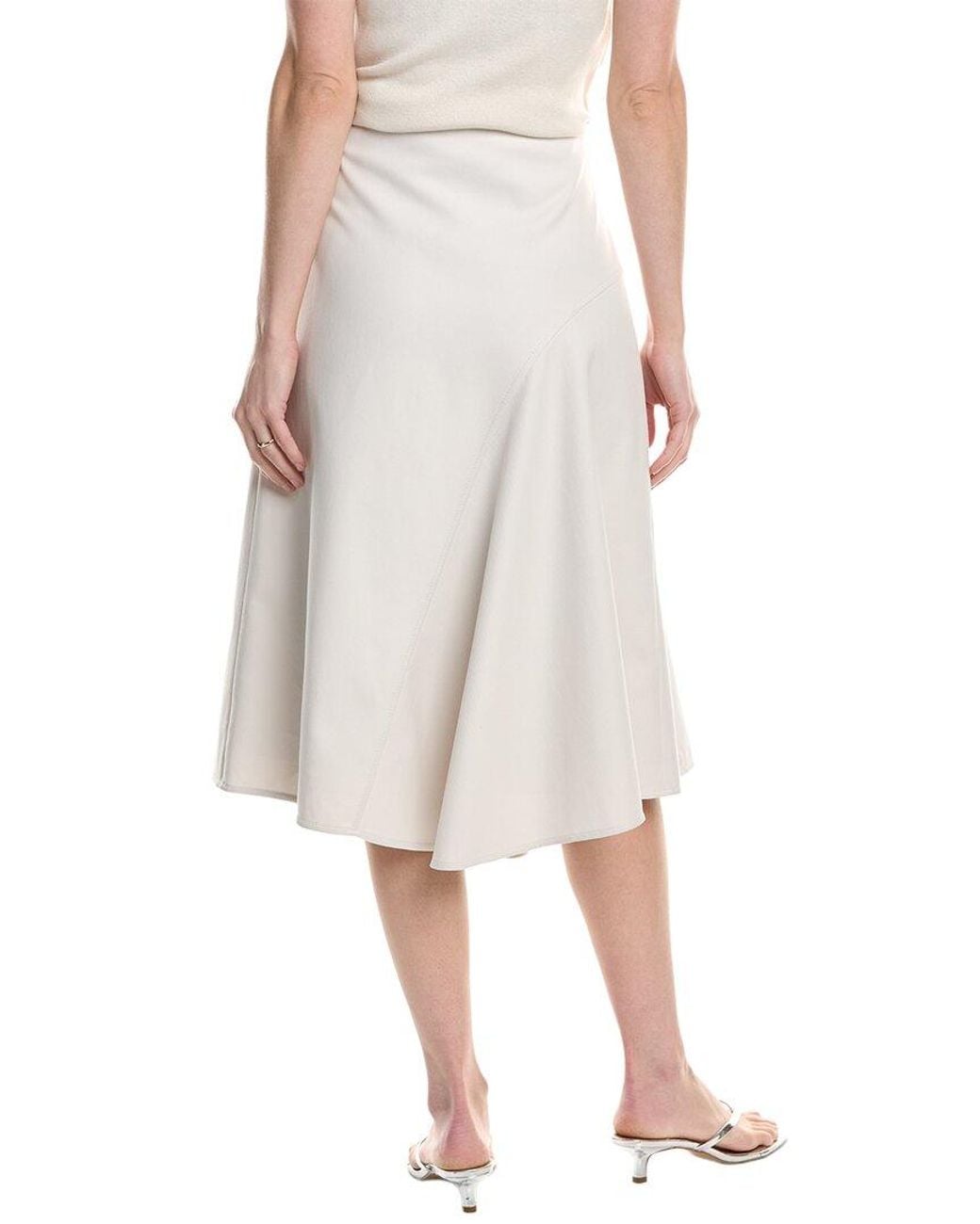 Brunello Cucinelli Natural A-Line Skirt