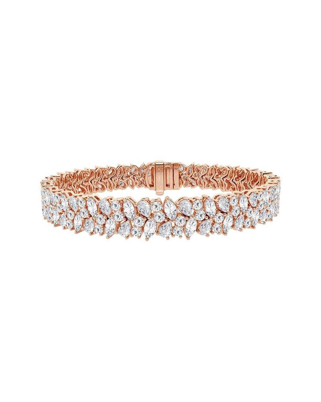 Lab Grown Diamonds White 14K 13.00 Ct. Tw. Lab-Grown Diamond Fashion Bracelet