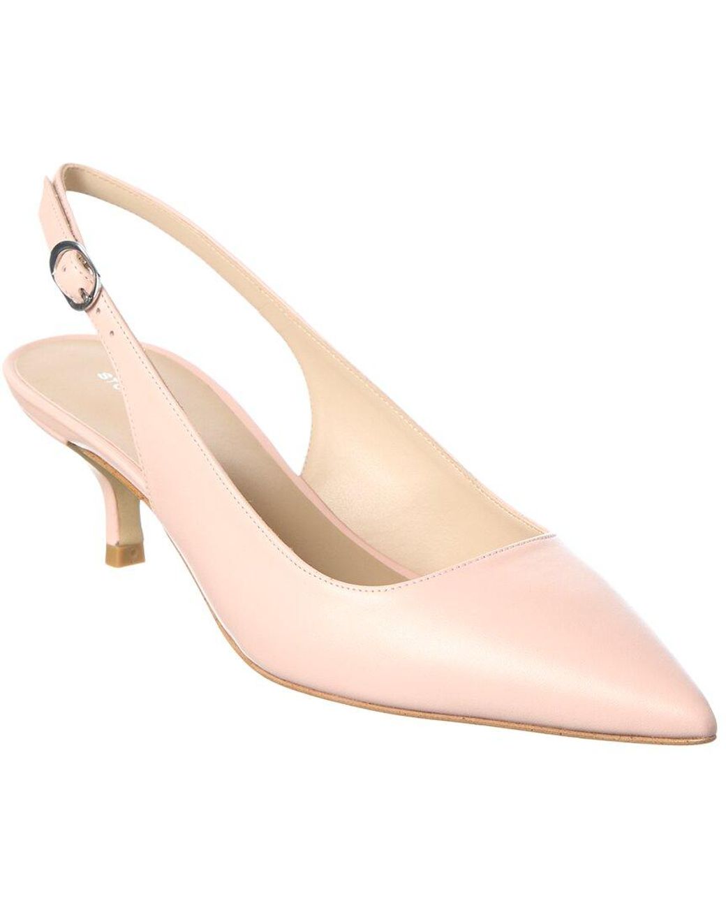 Stuart Weitzman Pink Leigh 50 Leather Slingback Pump