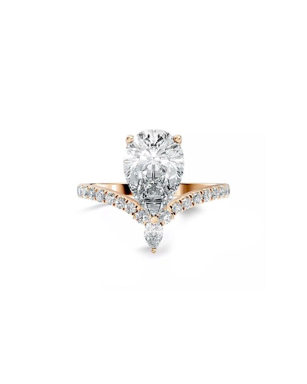 Lab Grown Diamonds White 14K Rose 1.85 Ct. Tw. Lab-Grown Diamond Ring