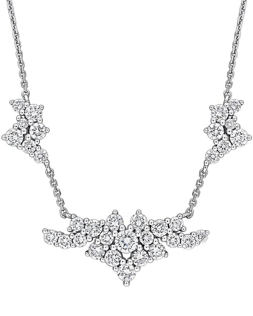 Created Forever Metallic 14K 0.17 Ct. Tw. Lab-Grown Diamond Statement Necklace