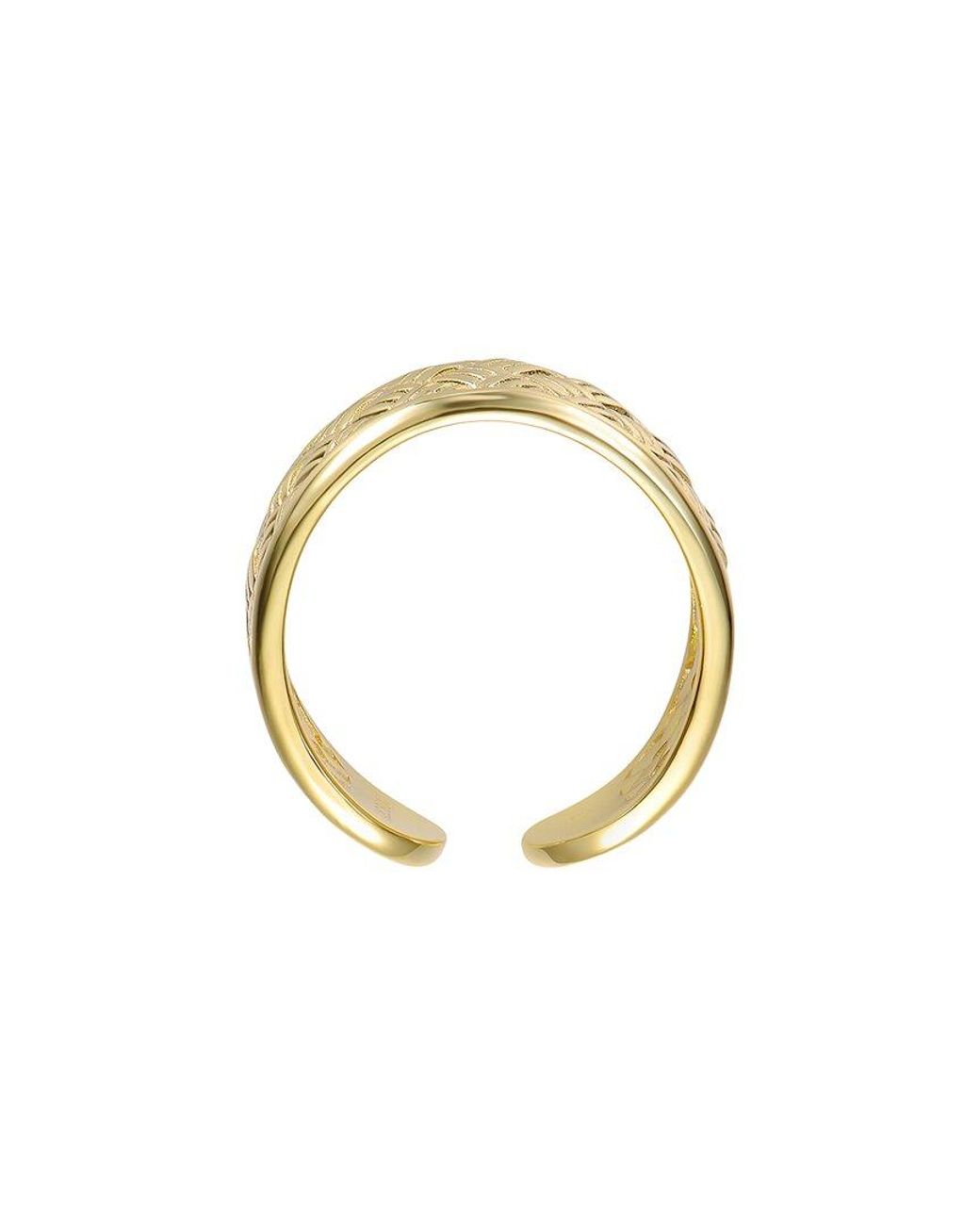 Rachel Glauber Metallic 14K Plated Cz Statement Ring for men