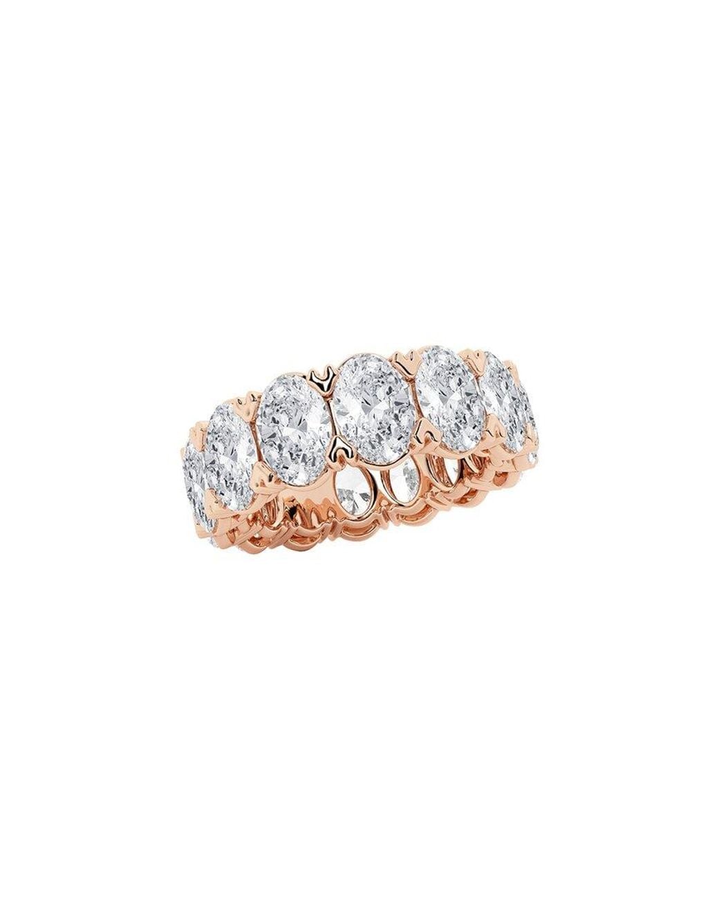 Lab Grown Diamonds White 14k Rose Gold 10.00 Ct. Tw. Lab Grown Diamond Eternity Ring
