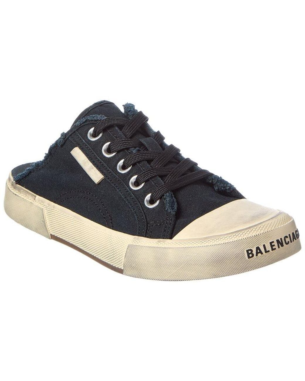 Balenciaga Blue Paris Canvas & Rubber Sneaker