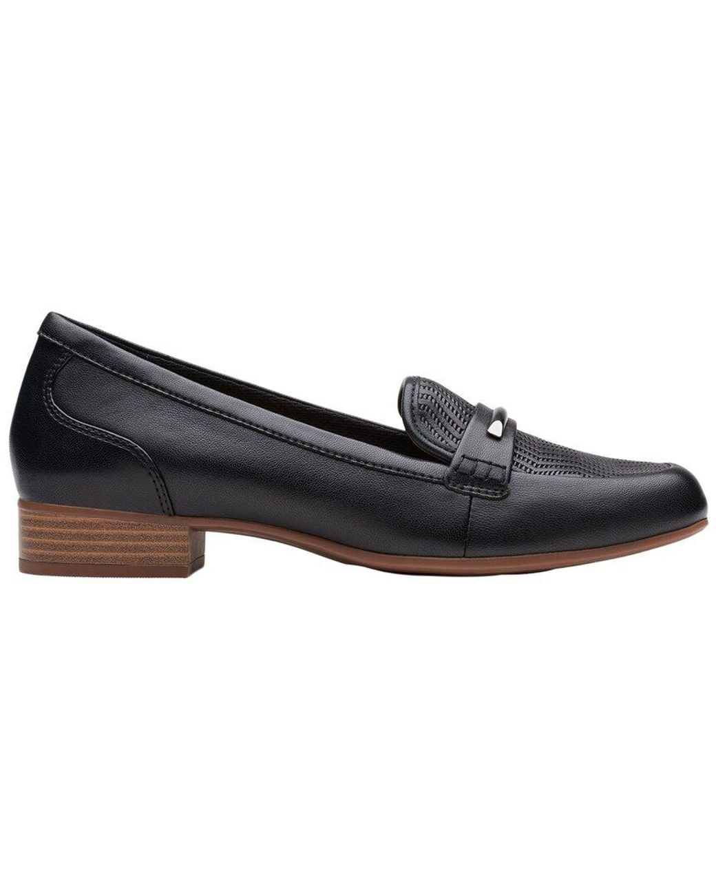 Clarks Black Juliet Aster Leather Loafer