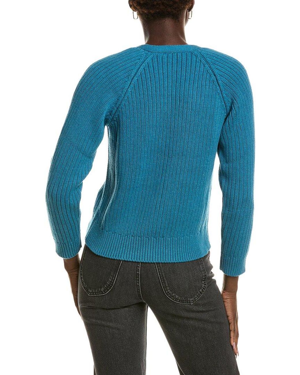 Emerson Fry Blue Low V-Neck Cardigan