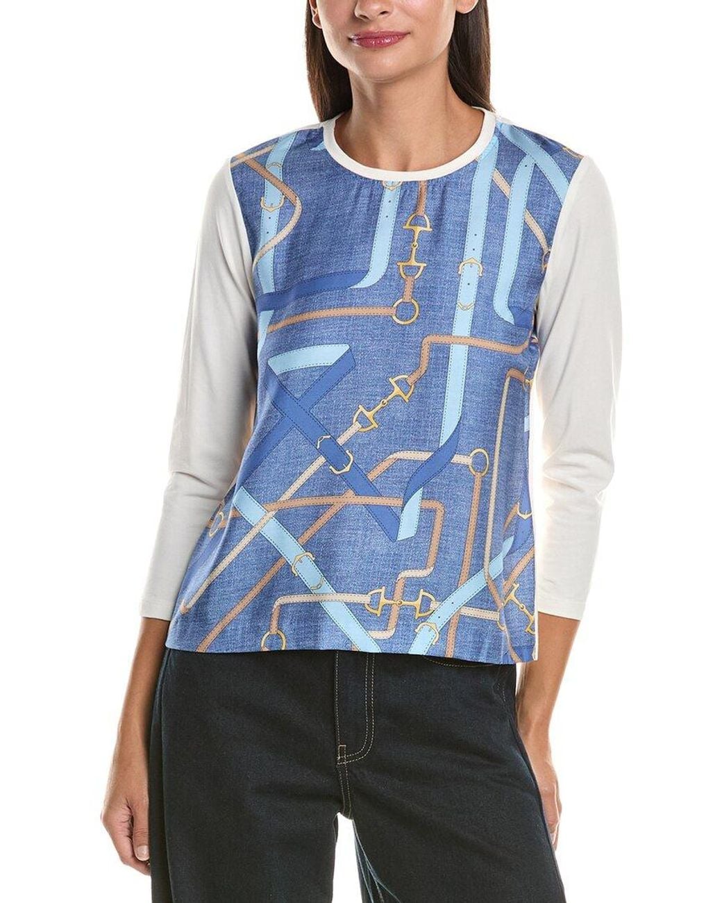 J.McLaughlin Blue Alessandra Top