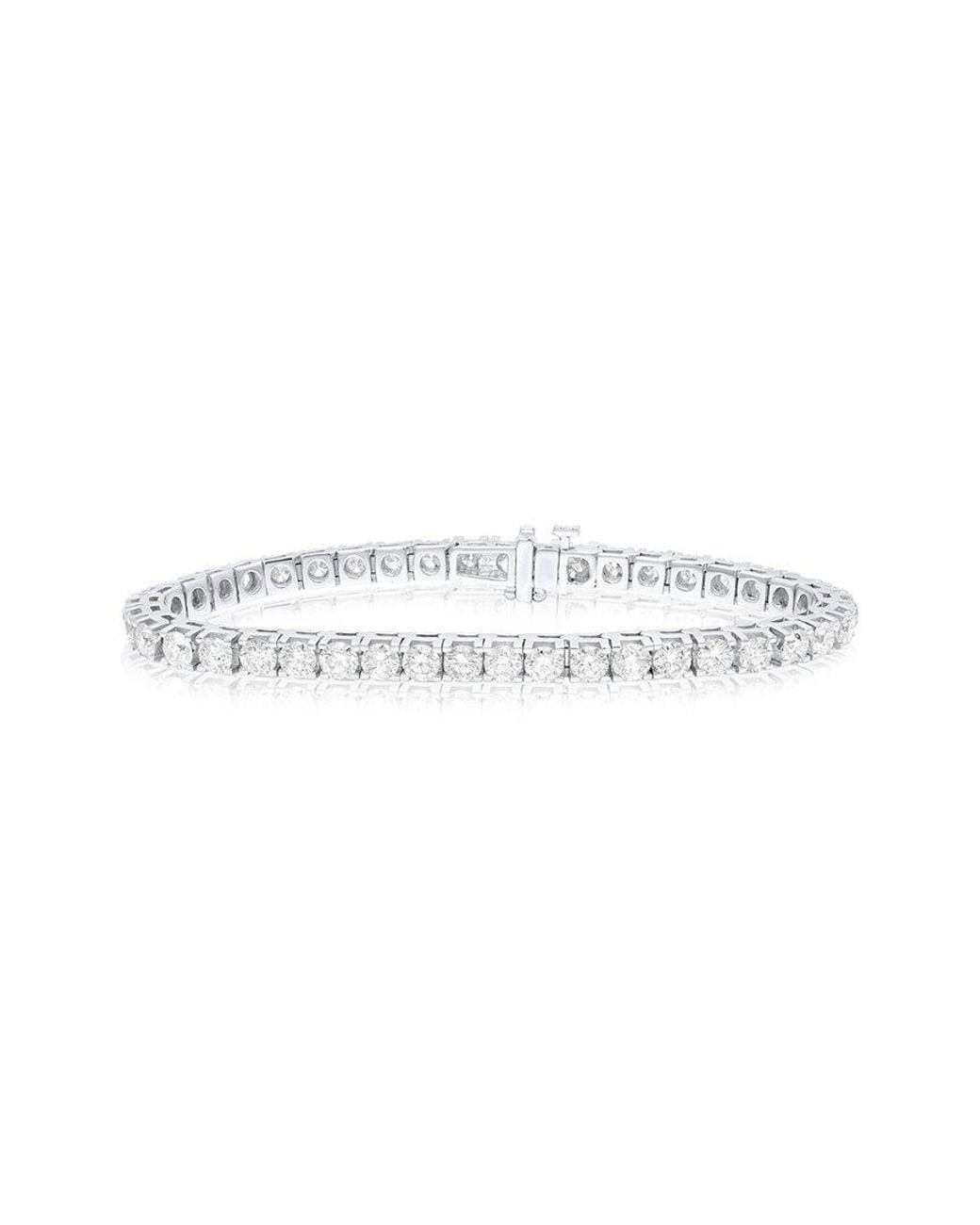 Diana M White Fine Jewelry 14k 10.50 Ct. Tw. Diamond Tennis Bracelet