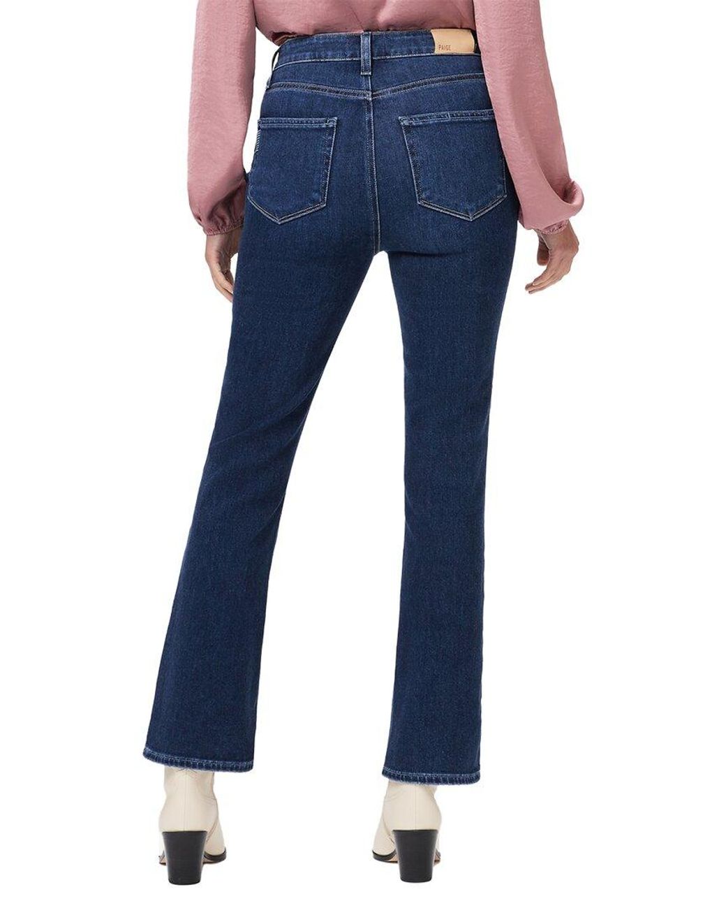 PAIGE Blue Claudine High Rise Sleek Ankle Flare Jean