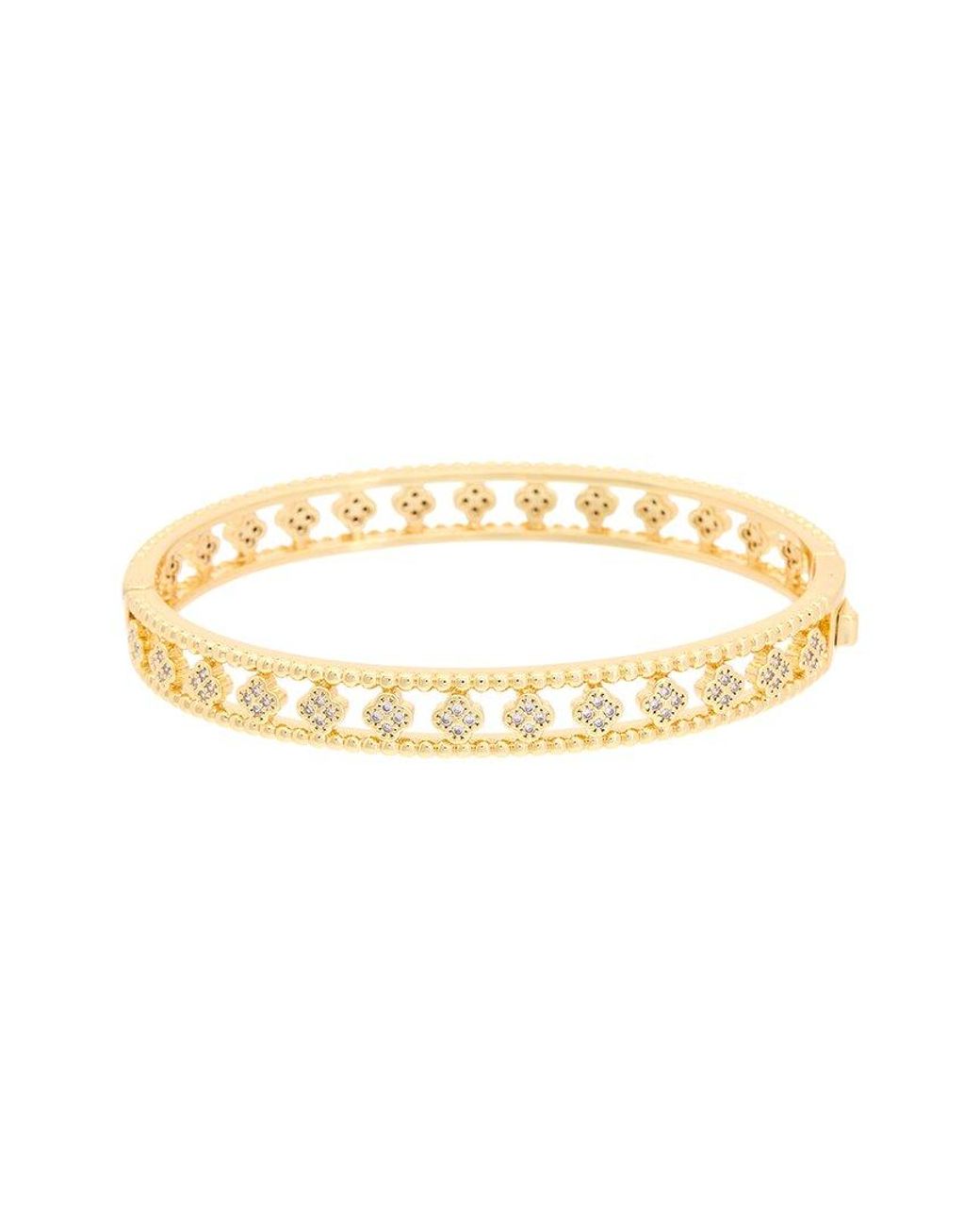 Juvell Metallic 18K Plated Cz Bangle Bracelet