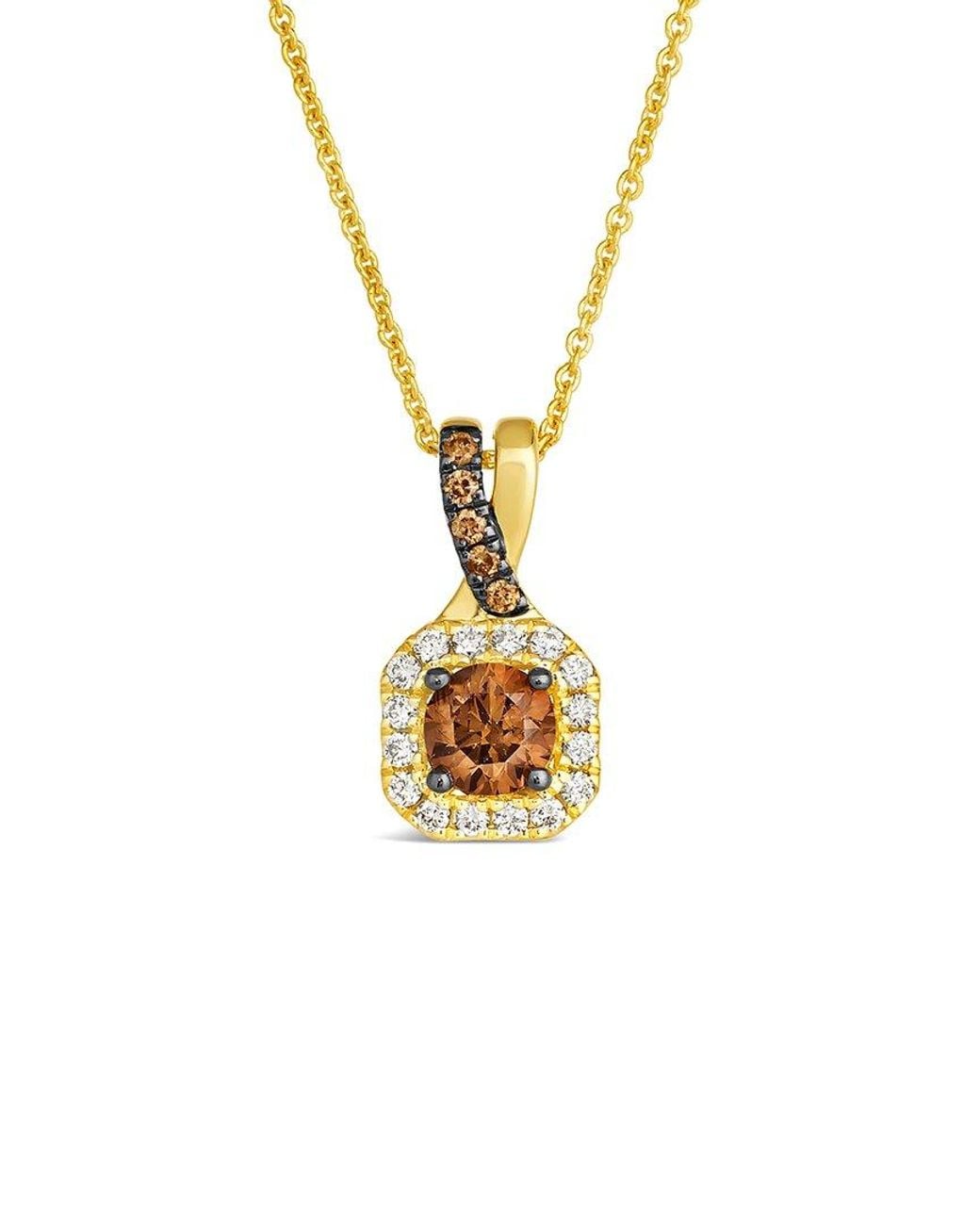 Le Vian Metallic Le Vian 14K 0.50 Ct. Tw. Diamond Drop Pendant Necklace