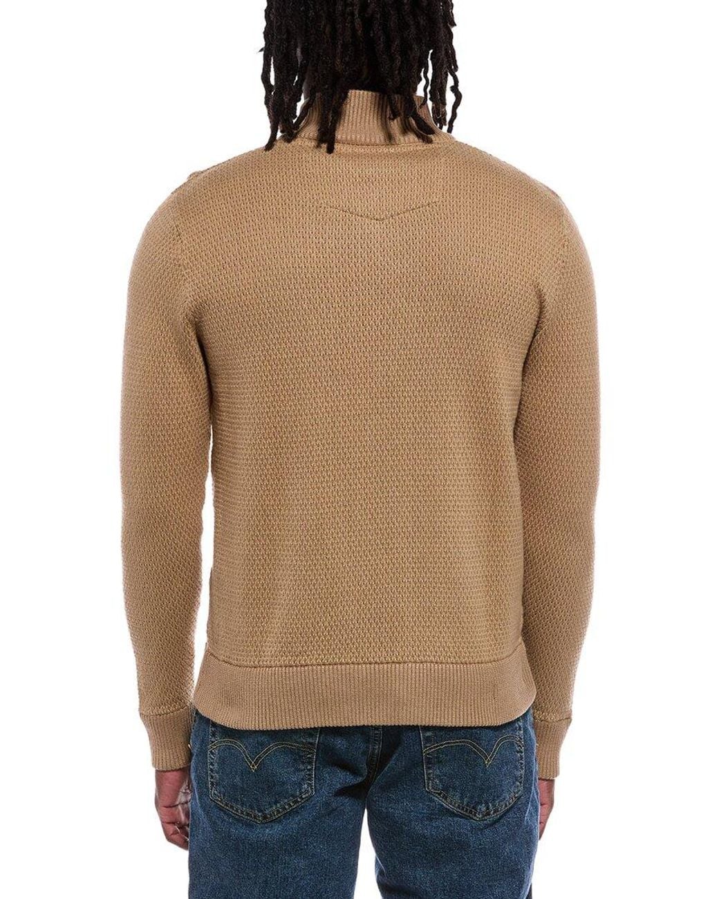 Robert Graham Blue Walton 1/4-Zip Wool & Silk-Blend Pullover for men