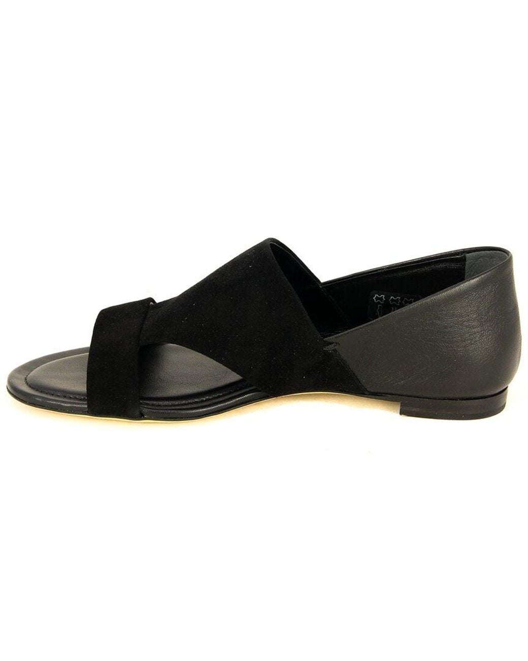 Tod's Black Suede & Leather Sandal