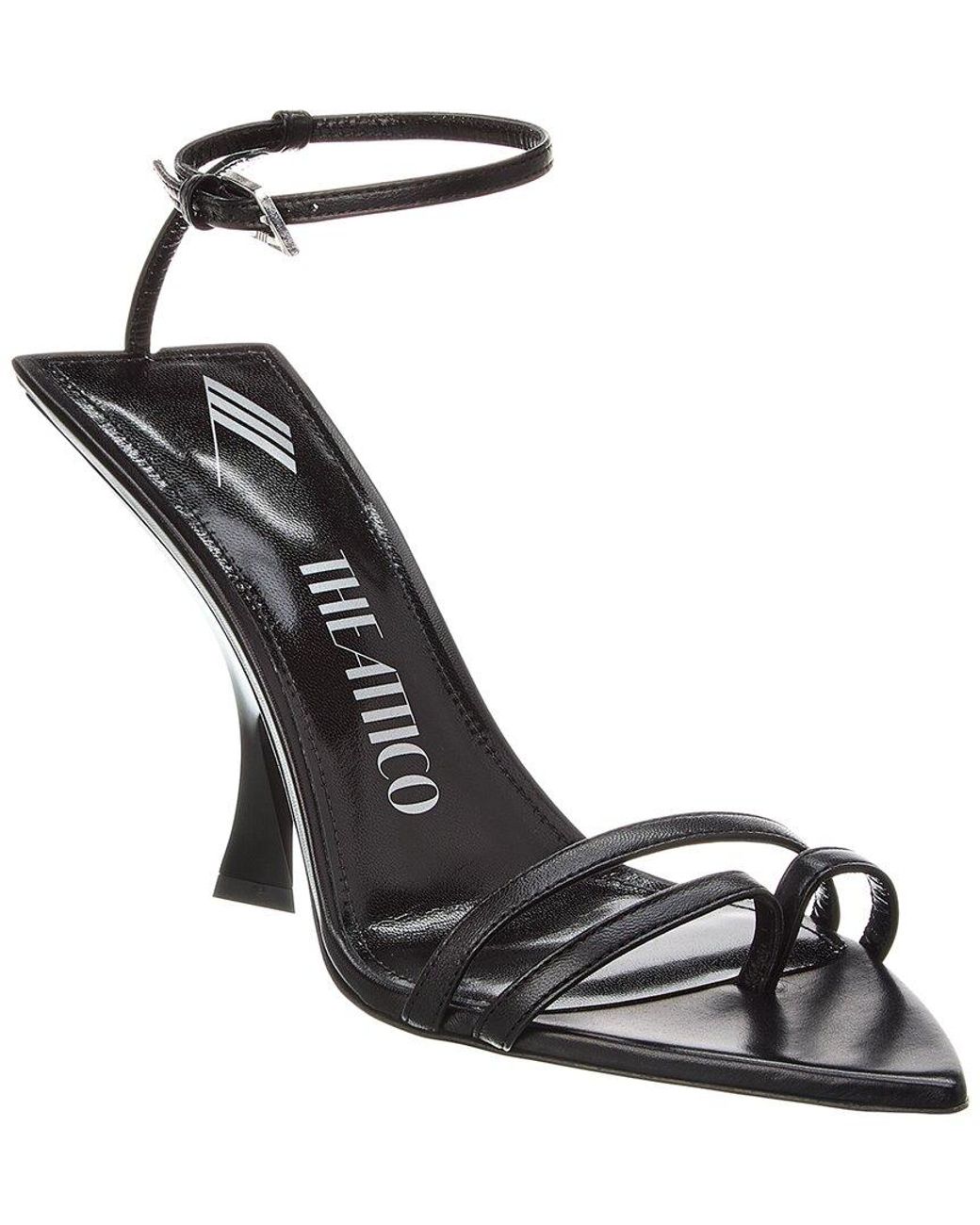 The Attico Black Ester Leather Sandal
