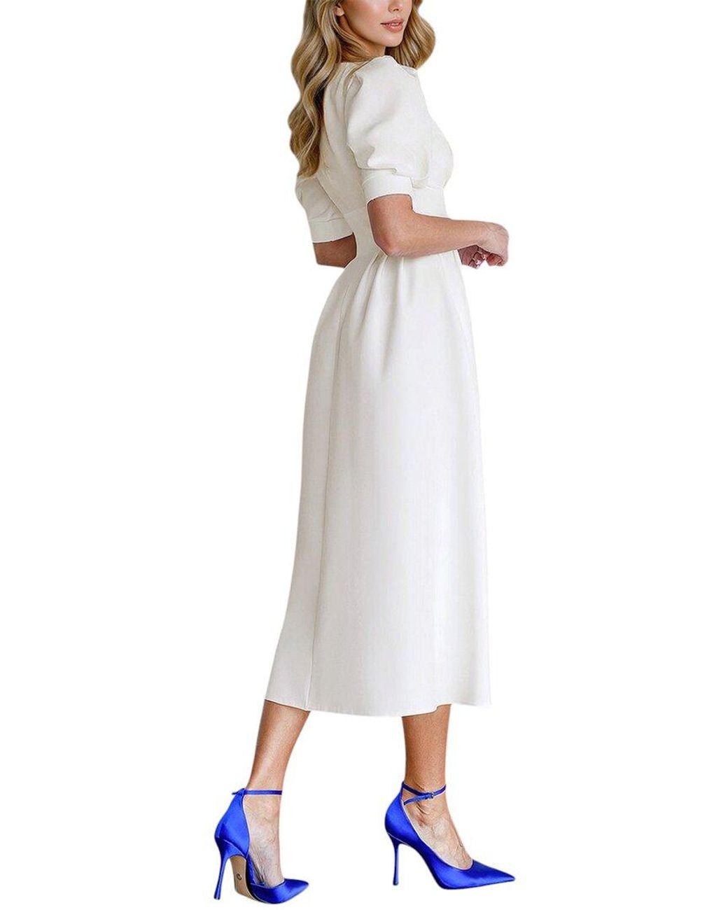 VERA DOLINI White Midi Dress