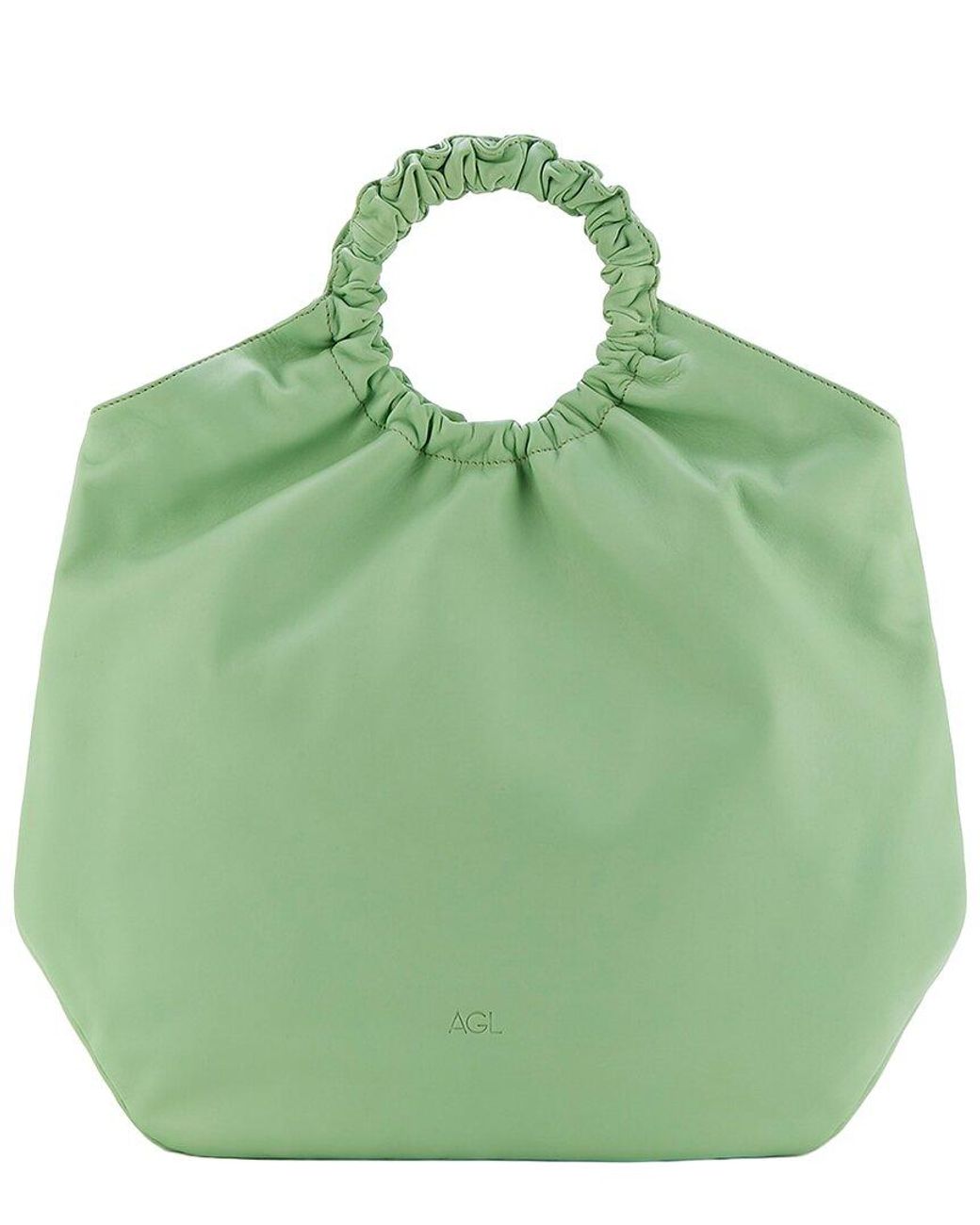 Agl Attilio Giusti Leombruni Green Gretty Leather Tote