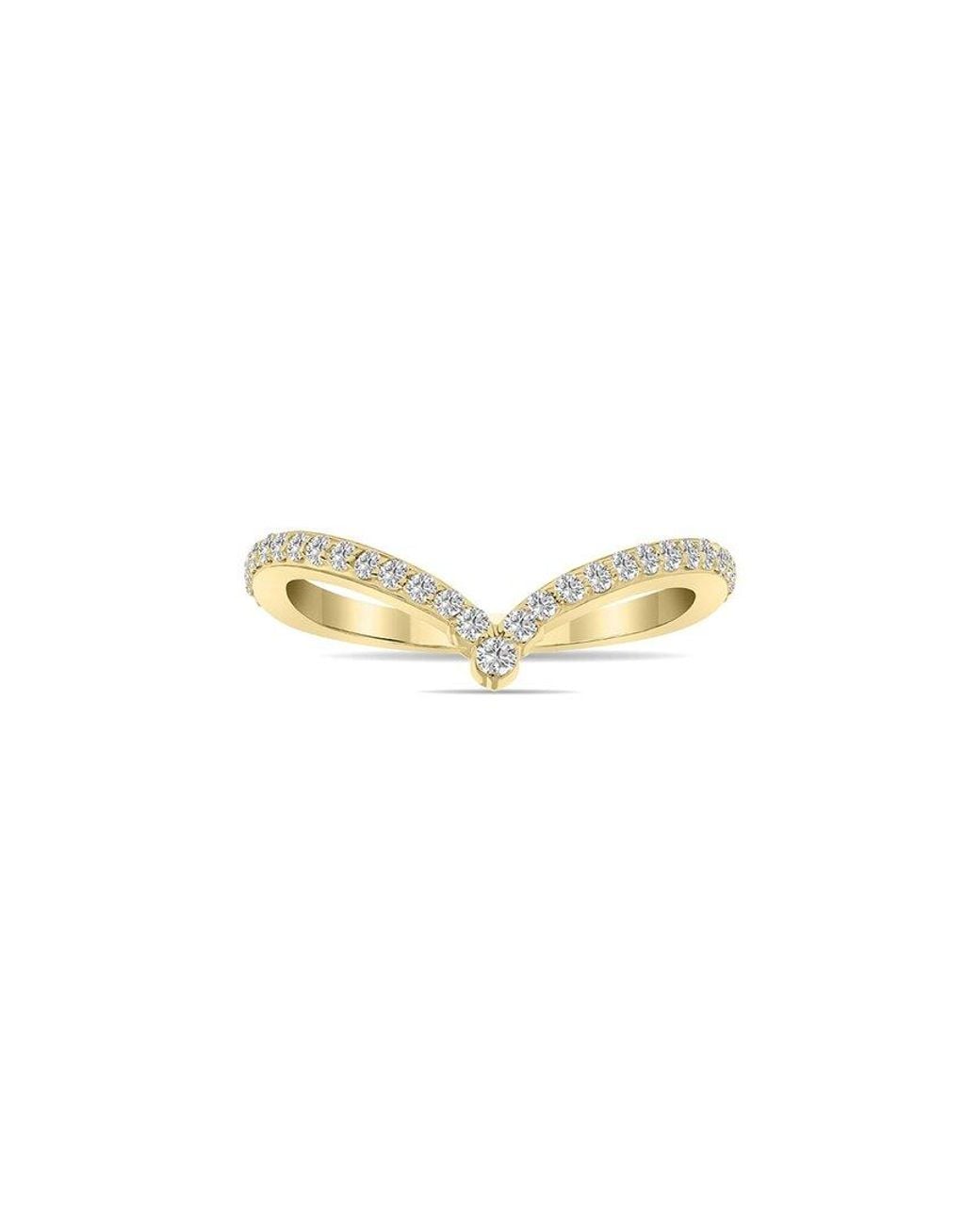 Lab Grown Diamonds White 14K 0.33 Ct. Tw. Lab-Grown Diamond V-Shape Ring