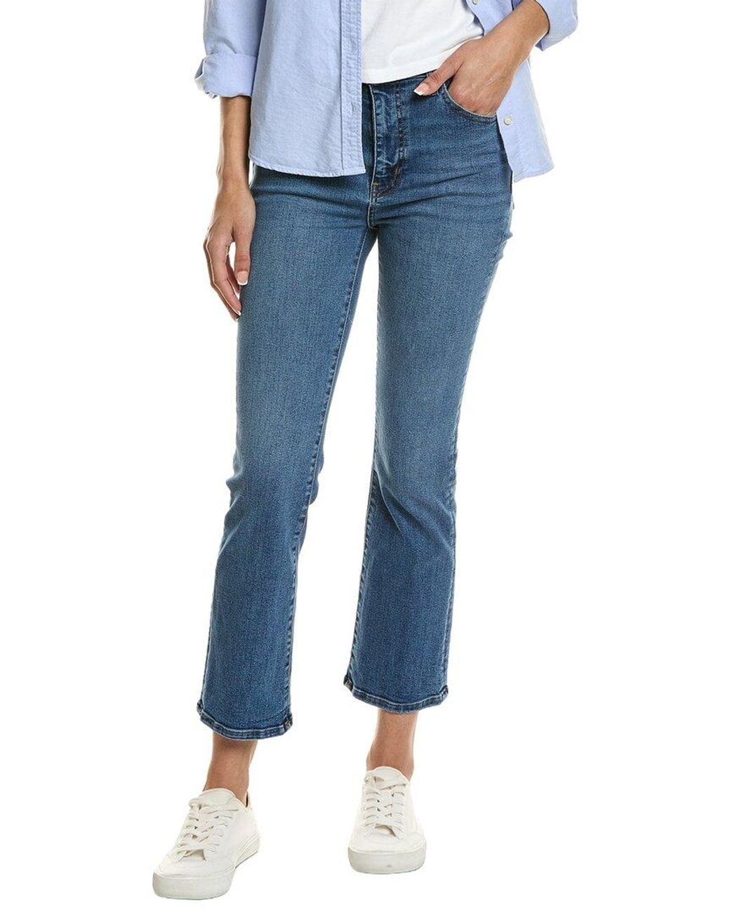 FRAME Blue The Reboot Loner Crop Jean