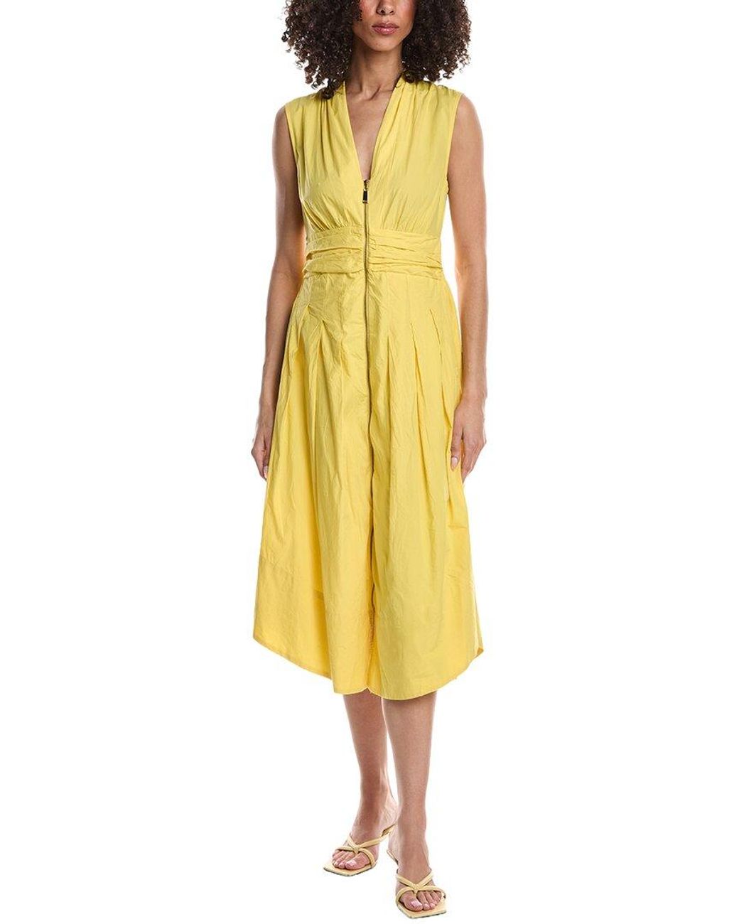 Ramy Brook Yellow Meg Midi Dress