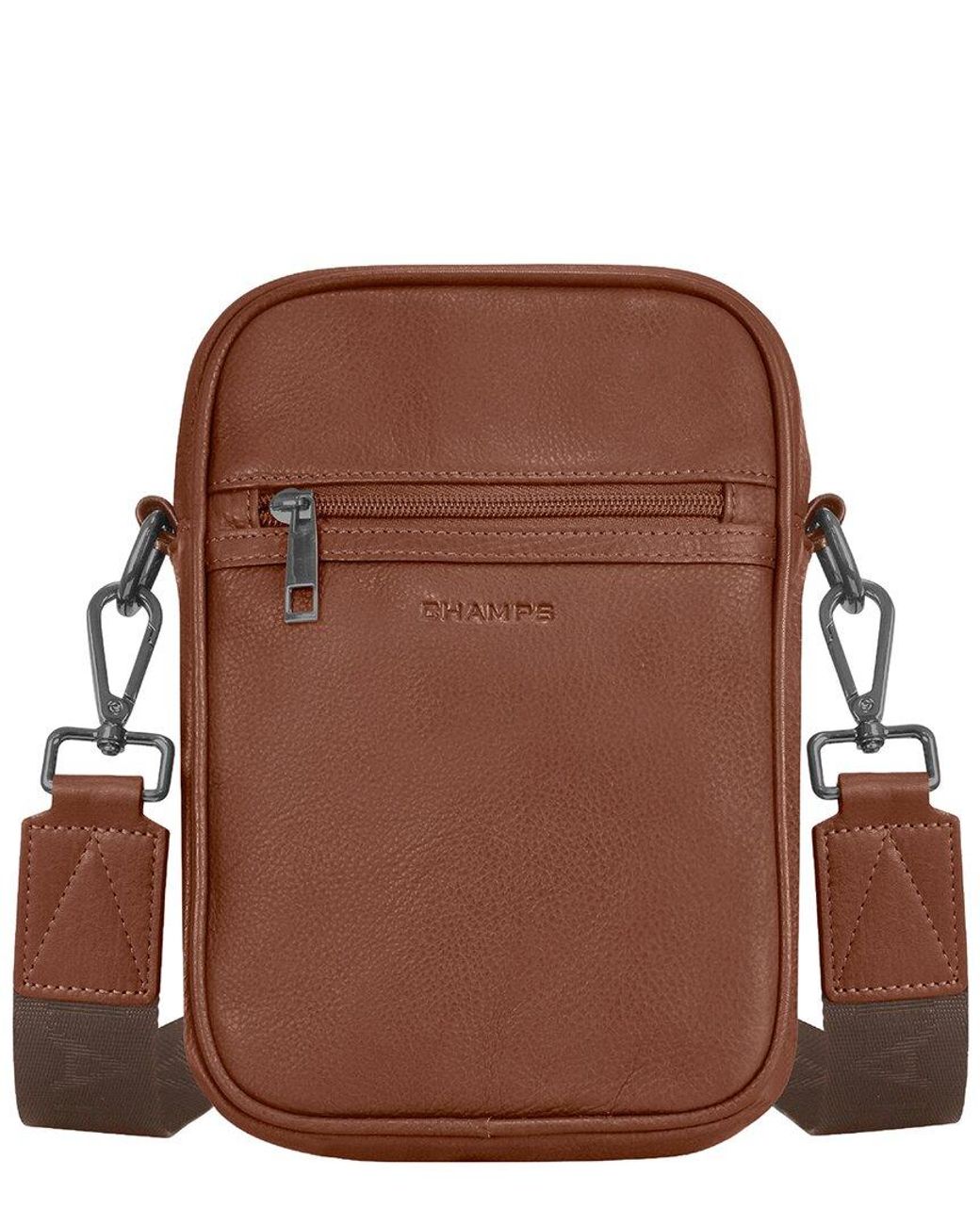 CHAMPS Brown Onyx Vertical Crossbody