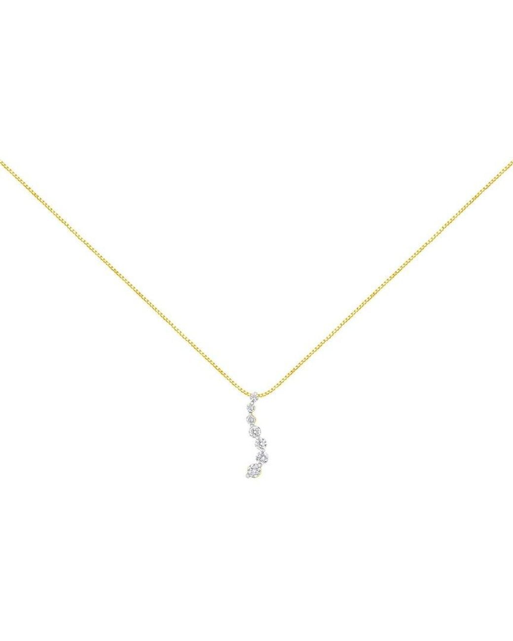 Haus of Brilliance Metallic 14K 2.00 Ct. Tw. Diamond Pendant Necklace