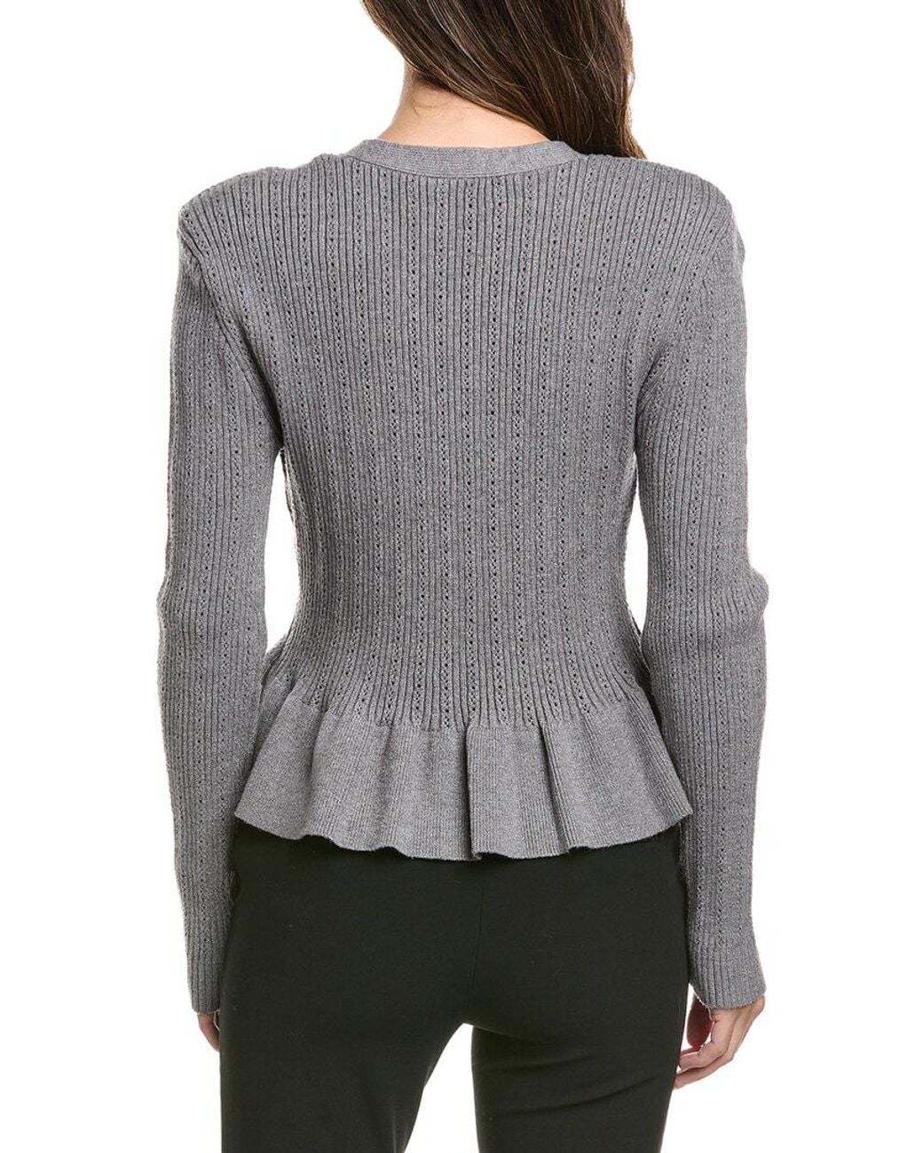 Generation Love Gray Lirio Pointelle Cardigan