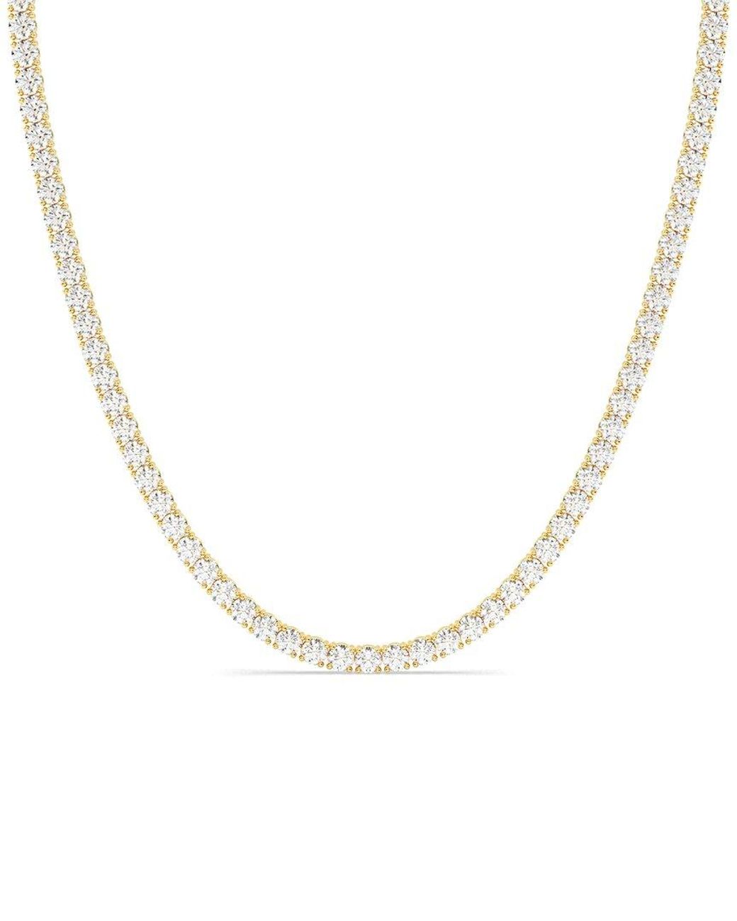 Lab Grown Diamonds Metallic 14K 6.00 Ct. Tw. Lab-Grown Diamond Tennis Necklace