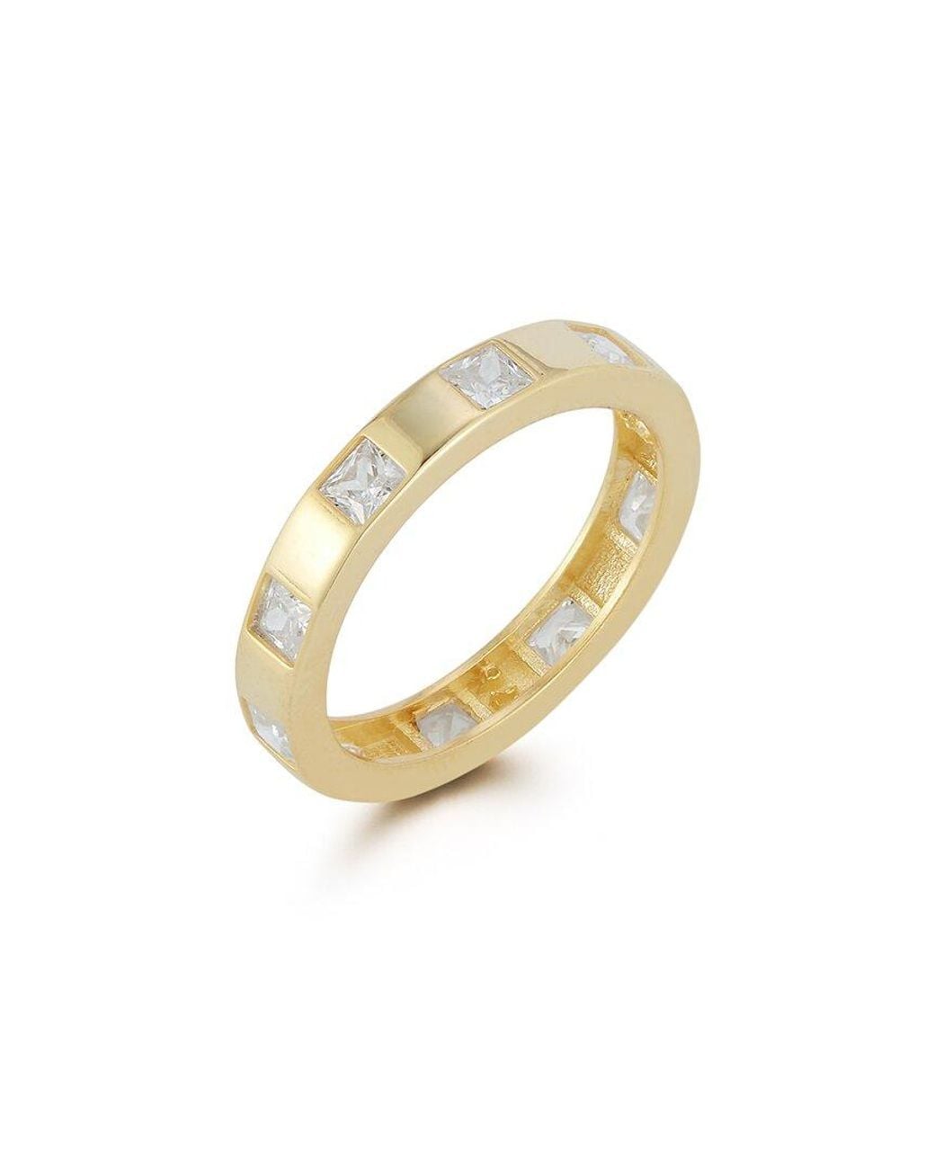 Chloe and Madison Metallic 14k Over Silver Cz Ring