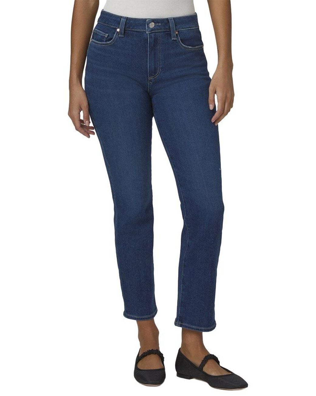 PAIGE Blue Cindy Marciella Slim Straight Jean
