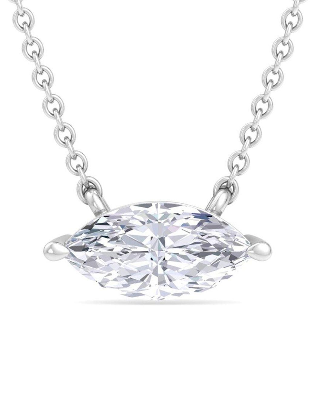 Lab Grown Diamonds Metallic 14k 2.00 Ct. Tw. Lab-grown Diamond Solitaire Pendant