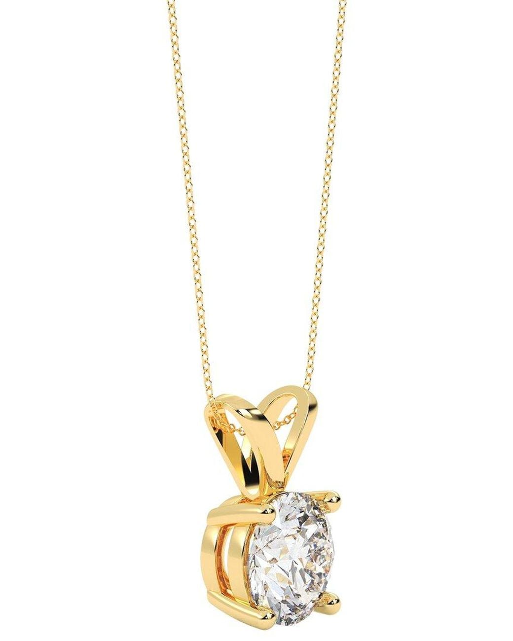 Diamond Select Cuts Metallic 14K 1.00 Ct. Tw. Diamond Pendant Necklace