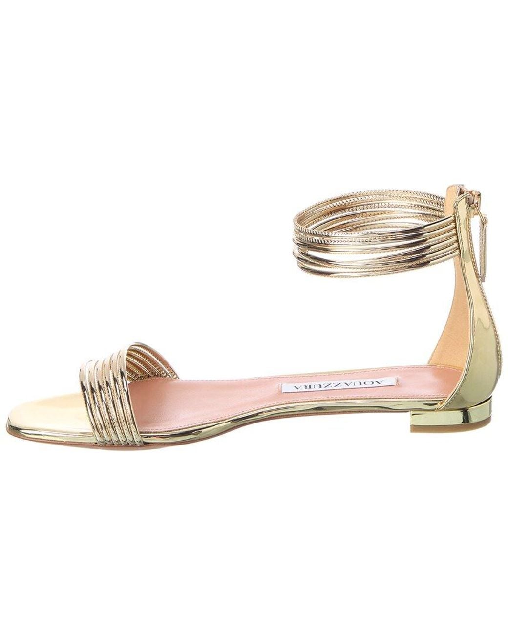 Aquazzura Metallic Patent Sandal